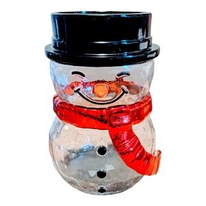NEW Bath and Body Works Faceted Snowman Single Wick Candle Holder
